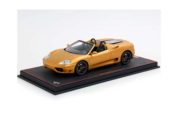FERRARI 360 MODENA SPIDER AUTOMATIC GEAR MATT GOLD - BLACK - CHALLENGE BACK GRID / ФЕРРАРИ 360 СПАЙДЕР АВТОМАТ МАТТ 1:18 ЧЕРНЫЙ