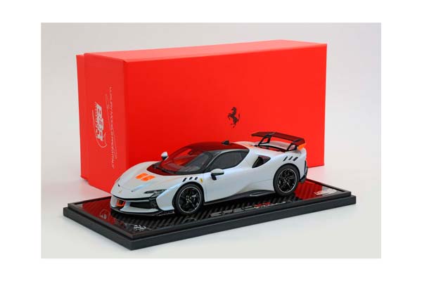 FERRARI SF90 XX STRADALE ONDA MARINA AND BLACK ROOF / ФЕРРАРИ СФ90 КСКС СТРАДАЛЕ ОНДА МАРИНА РООФ 1:18 ЧЕРНЫЙ — фото 9