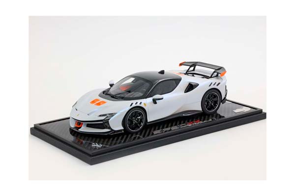 FERRARI SF90 XX STRADALE ONDA MARINA AND BLACK ROOF / ФЕРРАРИ СФ90 КСКС СТРАДАЛЕ ОНДА МАРИНА РООФ 1:18 ЧЕРНЫЙ