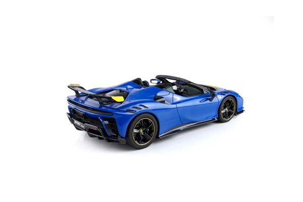 FERRARI SF90 XX SPIDER DINO LIGHT BLUE AND YELLOW / ФЕРРАРИ СФ90 КСКС СПАЙДЕР ЛИГХТ 1:18 ЖЕЛТЫЙ — фото 4
