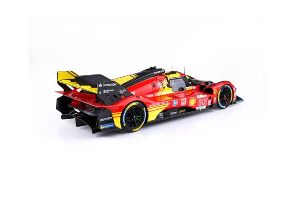 FERRARI 499P CAR N. 50 - WINNER LE MANS 2024 DRIVERS FUOCO NIELSEN MOLINA / ФЕРРАРИ 499П АВТОМОБИЛЬ № 50 2024 1:18 — фото 4