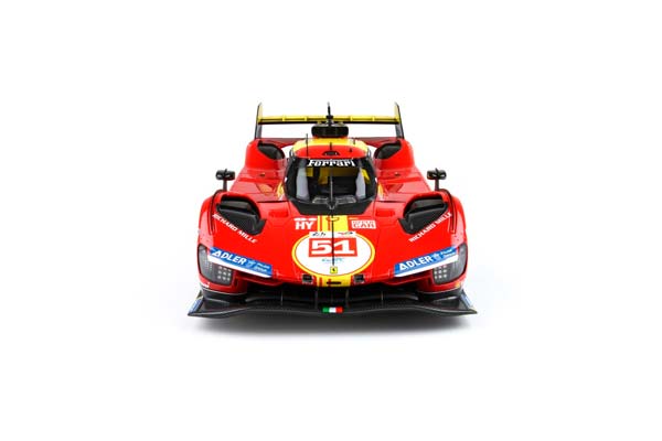 FERRARI 499P CAR N. 51 - 3RD LE MANS 2024 DRIVERS PIER GUIDI GIOVINAZZI CALADO / ФЕРРАРИ 499П АВТОМОБИЛЬ № 51 2024 1:18 — фото 3