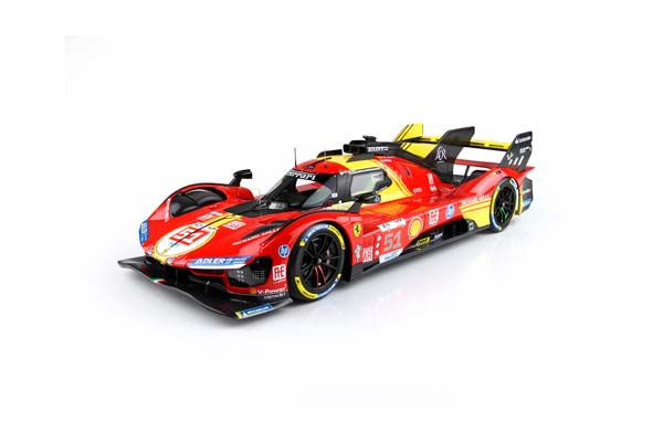 FERRARI 499P CAR N. 51 - 3RD LE MANS 2024 DRIVERS PIER GUIDI GIOVINAZZI CALADO / ФЕРРАРИ 499П АВТОМОБИЛЬ № 51 2024 1:18 — фото 4