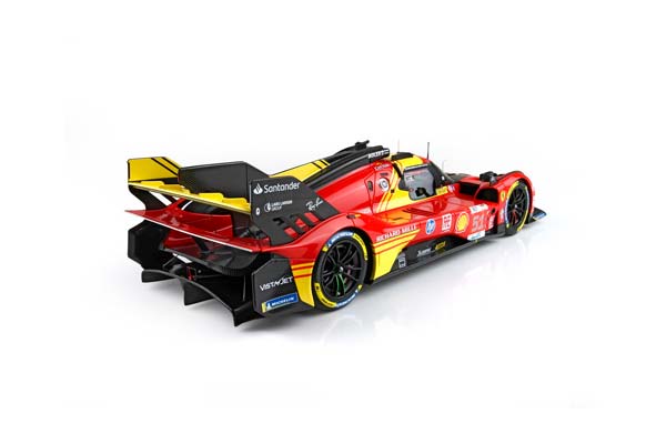 FERRARI 499P CAR N. 51 - 3RD LE MANS 2024 DRIVERS PIER GUIDI GIOVINAZZI CALADO / ФЕРРАРИ 499П АВТОМОБИЛЬ № 51 2024 1:18 — фото 7