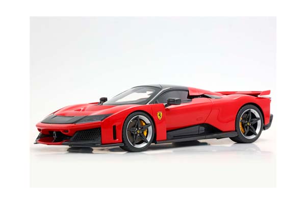 FERRARI F80 CARBON OPTIONAL ROSSO CORSA - BICOLOR WHEELS SILVER AND CARBON / ФЕРРАРИ Ф80 КАРБОН ОПТИОНАЛ 1:18 КРАСНЫЙ — фото 7