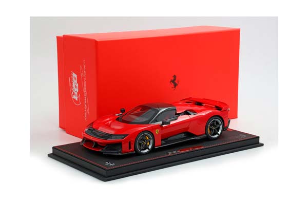 FERRARI F80 CARBON OPTIONAL ROSSO CORSA - BICOLOR WHEELS SILVER AND CARBON / ФЕРРАРИ Ф80 КАРБОН ОПТИОНАЛ 1:18 КРАСНЫЙ — фото 9