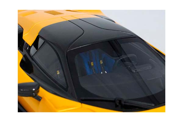 FERRARI F80 GIALLO TRISTRATO BLACK BRAKE - CARBON ROOF AND WING / ФЕРРАРИ Ф80 ТРИСТРАТО БРАКЕ 1:18 ЖЕЛТЫЙ — фото 6