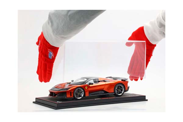 FERRARI F80 CARBON OPTIONAL RAME MICA AND CARBON-SILVER WHEELS / ФЕРРАРИ Ф80 КАРБОН ОПТИОНАЛ МИКА КАРБОН- КОЛЕСА 1:18 СЕРЕБРИСТЫЙ — фото 10