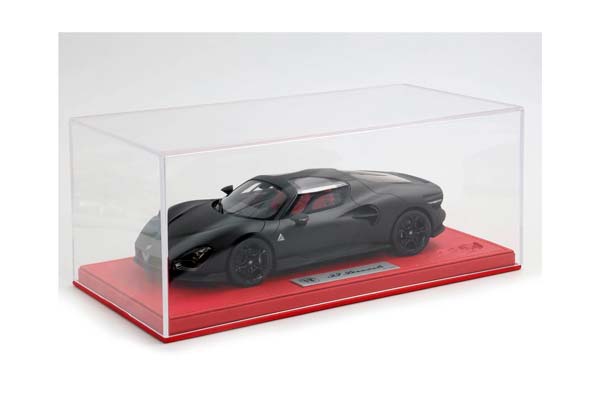 ALFA ROMEO 33 STRADALE MATT CARBON AND RED BASE / АЛЬФА РОМЕО 33 СТРАДАЛЕ МАТТ КАРБОН БАЗА 1:18 КРАСНЫЙ — фото 10