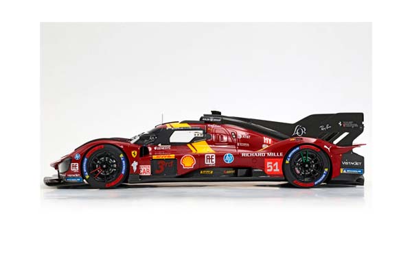 FERRARI 499P CAR N. 51 - 3RD QATAR 1812KM 2025 DRIVERS PIER GUIDI GIOVINAZZI CALADO / ФЕРРАРИ 499П АВТОМОБИЛЬ № 51 2025 1:18 — фото 4