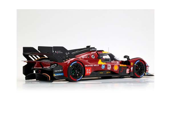 FERRARI 499P CAR N. 51 - 3RD QATAR 1812KM 2025 DRIVERS PIER GUIDI GIOVINAZZI CALADO / ФЕРРАРИ 499П АВТОМОБИЛЬ № 51 2025 1:18 — фото 6