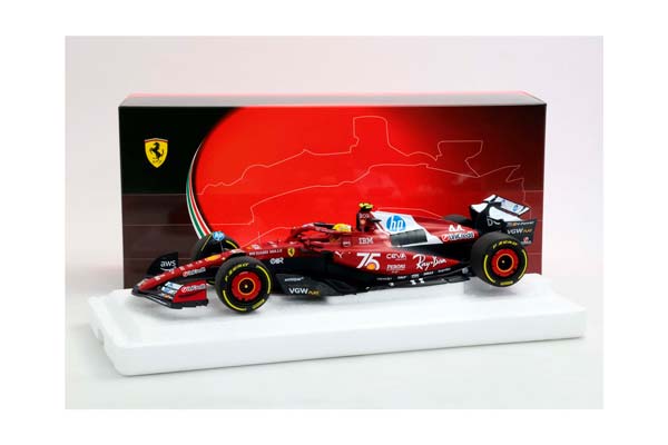 FERRARI SF25 MONACO LIVERY FOR 75 YEARS WITH SHELL HAMILTON - POLYFOAM / ФЕРРАРИ СФ25 МОНАКО ЛИВЕРИ 75 ИЕАРС СХЕЛЛ ХАМИЛТОН 1:18