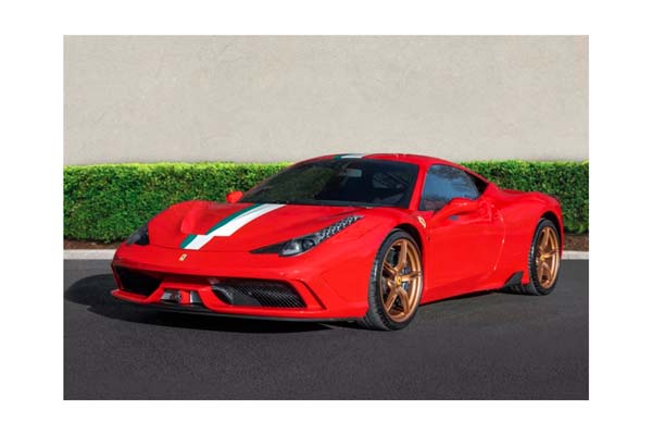 FERRARI 458 SPECIALE ROSSO CORSA WITH ITALIAN STRIPE / ФЕРРАРИ 458 СПЕКИАЛЕ ИТАЛИАН ПОЛОСА 1:18 КРАСНЫЙ