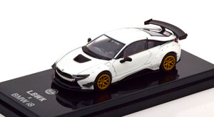 BMW I8 LIBERTY WALK 2018 WHITE (ДЛИНА МОДЕЛИ 6-10 СМ)