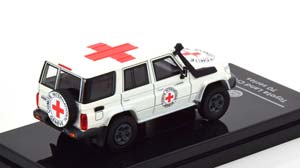 TOYOTA LAND CRUISER 76 RED CROSS 2014 WHITE RED (ДЛИНА МОДЕЛИ 6-10 СМ) — фото 2