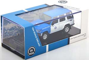 TOYOTA LAND CRUISER 76 JAF 2014 BLUE WHITE (ДЛИНА МОДЕЛИ 6-10 СМ) — фото 3