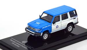 TOYOTA LAND CRUISER 76 JAF 2014 BLUE WHITE (ДЛИНА МОДЕЛИ 6-10 СМ)
