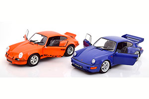 PORSCHE 911 RSR AND 911 (964) RS SET WITH 2 MODELCARS ORANGE BLACK AND BLUE / ПОРШЕ НАБОР ИЗ 2-Х МОДЕЛЕЙ 1:18 — фото 3
