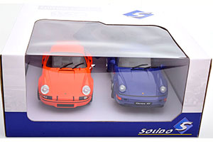 PORSCHE 911 RSR AND 911 (964) RS SET WITH 2 MODELCARS ORANGE BLACK AND BLUE / ПОРШЕ НАБОР ИЗ 2-Х МОДЕЛЕЙ 1:18 — фото 5