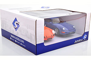 PORSCHE 911 RSR AND 911 (964) RS SET WITH 2 MODELCARS ORANGE BLACK AND BLUE / ПОРШЕ НАБОР ИЗ 2-Х МОДЕЛЕЙ 1:18 — фото 6