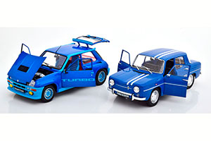 RENAULT R5 TURBO UND R8 GORDINI 1100 SET WITH 2 MODELCARS BLUE LIGHTBLUE AND BLUE WHITE — фото 3