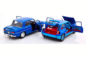 RENAULT R5 TURBO UND R8 GORDINI 1100 SET WITH 2 MODELCARS BLUE LIGHTBLUE AND BLUE WHITE — фото 4