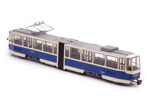 TATRA KT4 BVB VERKEHRSBETRIEBE БЕРЛИНСКИЙ ТРАМВАЙ КРЕМОВЫЙ С СИНИМ — фото 3