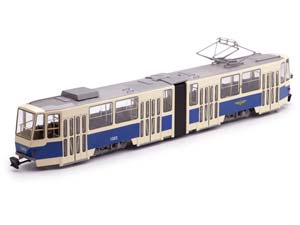 TATRA KT4 BVB VERKEHRSBETRIEBE БЕРЛИНСКИЙ ТРАМВАЙ КРЕМОВЫЙ С СИНИМ — фото 4