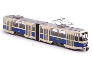 TATRA KT4 BVB VERKEHRSBETRIEBE БЕРЛИНСКИЙ ТРАМВАЙ КРЕМОВЫЙ С СИНИМ — фото 7