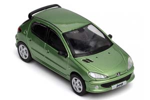PEUGEOT 206 5-DOOR GREEN / ПЕЖО 5-ДВЕРНЫЙ ЗЕЛЕНЫЙ (ДЛИНА 6 СМ) — фото 3
