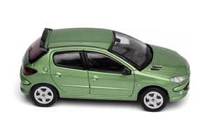 PEUGEOT 206 5-DOOR GREEN / ПЕЖО 5-ДВЕРНЫЙ ЗЕЛЕНЫЙ (ДЛИНА 6 СМ) — фото 5