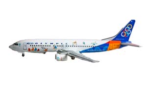 BOEING B 737-484 OLYMPIC AIRWAYS SX-BKD 2004 ATHENS OLYMPICS COLORS LIMITED 600 PSC (ДЛИНА 9,10 СМ)
