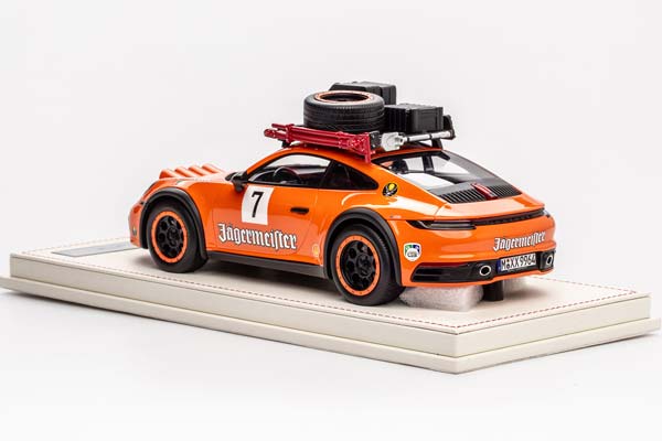 PORSCHE 911 (992) DAKAR «JÄGERMEISTER»  2023 / ПОРШЕ ДАКАР ЯГЕРМАЙСТЕР ОРАНЖЕВЫЙ (С БОКСОМ, ЛИМИТ 21/50) — фото 4