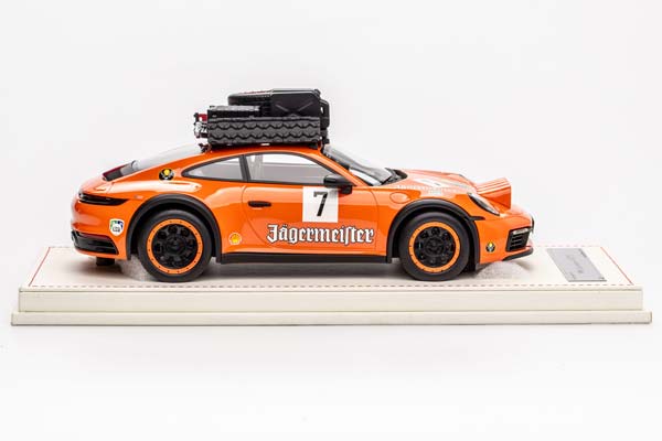 PORSCHE 911 (992) DAKAR «JÄGERMEISTER»  2023 / ПОРШЕ ДАКАР ЯГЕРМАЙСТЕР ОРАНЖЕВЫЙ (С БОКСОМ, ЛИМИТ 21/50) — фото 6