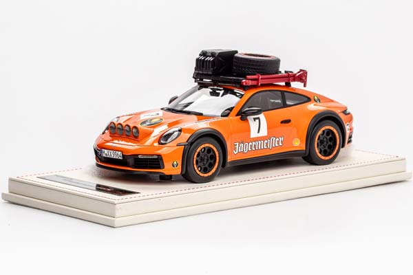 PORSCHE 911 (992) DAKAR «JÄGERMEISTER»  2023 / ПОРШЕ ДАКАР ЯГЕРМАЙСТЕР ОРАНЖЕВЫЙ (С БОКСОМ, ЛИМИТ 21/50)