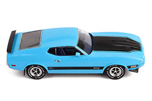 FORD MUSTANG MACH 1 1973 ГОЛУБОЙ С ЧЕРНЫМ — фото 5