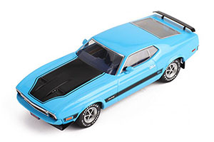 FORD MUSTANG MACH 1 1973 ГОЛУБОЙ С ЧЕРНЫМ