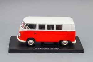 VW VOLKSWAGEN T1, SAMOHODY PRL 64, RED / WHITE — фото 5