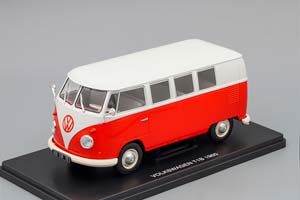 VW VOLKSWAGEN T1, SAMOHODY PRL 64, RED / WHITE