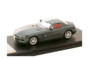 MERCEDES-BENZ SLS AMG МАТОВЫЙ СЕРЫЙ С ПРОЗРАЧНЫМ КУЗОВОМ И КРАСНЫМ САЛОНОМ