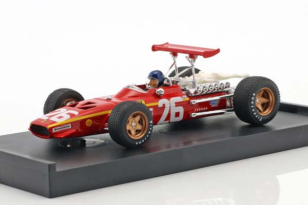 FERRARI 312 F1 #26 WINNER FRENCH GP FORMULA 1 1968 WITH DRIVER FIGURE JACKY ICKX / ФЕРРАРИ 312 ФОРМУЛА-1 ПОБЕДИТЕЛЬ ФРЕНЧ ГРАН-ПРИ ДРИВЕР ФИГУРКА ДЖАКЙ ИККС