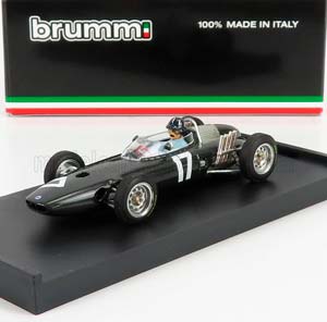BRM F1 P57 N 17 WINNER HOLLAND EUROPE GP GRAHAM HILL 1962 WORLD CHAMPION - WITH DRIVER FIGURE, GREY MET
