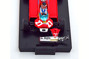 FERRARI 126 CK TURBO GP CANADA WITH DESTROYED SPOILER 1981 VILLENEUVE WITH DRIVER FIGURINE — фото 3