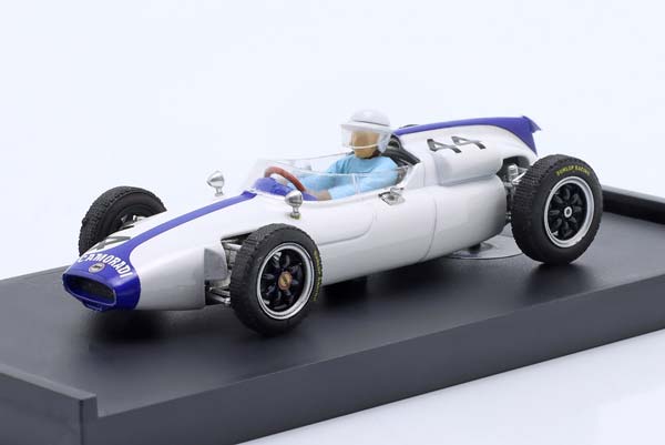 COOPER T53 #44 BELGIUM GP FORMULA 1 1961 WITH DRIVER FIGURE MASTEN GREGORY / КУПЕР T53 БЕЛГИУМ ГРАН-ПРИ ФОРМУЛА-1 ДРИВЕР ФИГУРКА МАСТЕН ГРЕГОРЙ