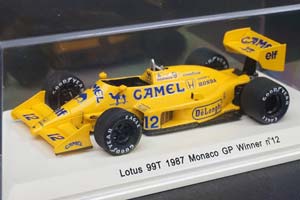 МОДЕЛЬ КОЛЛЕКЦИОННАЯ LOTUS HONDA 99T WINNER MONACO GP 1987 A.SENNA #12