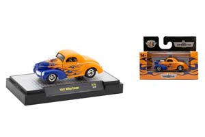 WILLYS COUPE (1941), ORANGE/BLUE (ДЛИНА МОДЕЛИ 6-10 СМ)