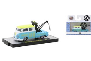 VW VOLKSWAGEN DOUBLE CAB TRUCK (1960), BLUE/WHITE/YELLOW