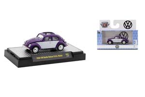 VW VOLKSWAGEN BEETLE DELUXE U.S.A. MODEL (1956), VIOLET/WHITE