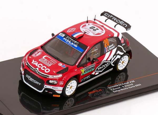 CITROEN C3 RALLY2 NO.20, RALLY MONTE CARLO 2024 ROSSEL / DUNAND / СИТРОЕН C3 RALLY2 20 РАЛЛИ МОНТЕ-КАРЛО РОССЕЛ ДУНАНД
