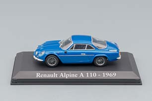 RENAULT ALPINE A110 1969 - BLACK WHEELS - CON VETRINA - WITH SHOWCASE, BLUE MET — фото 3